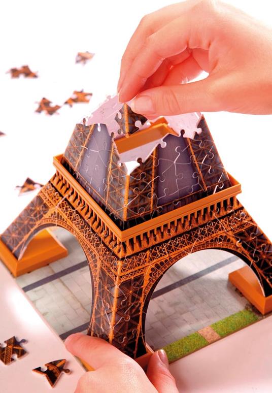 Ravensburger - 3D Puzzle Tour Eiffel, Parigi, 216 Pezzi, 8+ Anni - 6