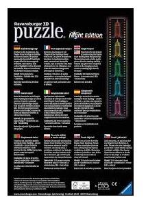 Ravensburger - 3D Puzzle Empire State Building Night Edition con Luce, New York, 216 Pezzi, 8+ Anni - 4