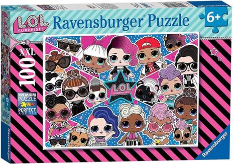 Ravensburger LOL Surprise Puzzle per Bambini, Multicolore, 100 Pezzi XXL, 12882