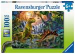 Ravensburger - Puzzle L'oasi dei dinosauri, 100 Pezzi XXL, Età Raccomandata 6+ Anni