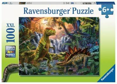 Ravensburger - Puzzle L'oasi dei dinosauri, 100 Pezzi XXL, Età Raccomandata 6+ Anni - 2
