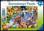 Ravensburger - Puzzle Divertenti animali da fattoria, 200 Pezzi XXL, Età Raccomandata 8+ Anni