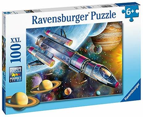 Ravensburger - Puzzle Missione nello spazio, 100 Pezzi XXL, Età Raccomandata 6+ Anni - 2