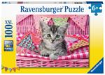 Ravensburger - Puzzle Bel gattino, 100 Pezzi XXL, Età Raccomandata 6+ Anni