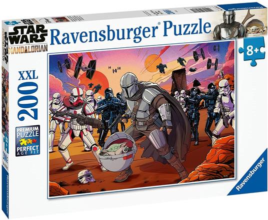 Ravensburger - Puzzle The Mandalorian, 200 Pezzi XXL, Età Raccomandata 8+ Anni - 2