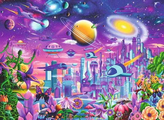Ravensburger - Puzzle Città cosmica, 200 Pezzi XXL, Età Raccomandata 8+ Anni - 2