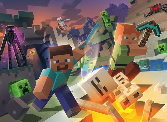 Ravensburger - Puzzle Minecraft, 100 Pezzi XXL, Età Raccomandata 6+ Anni
