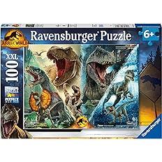 Ravensburger - Puzzle Jurassic World, 100 Pezzi XXL, Età Raccomandata 6+ Anni