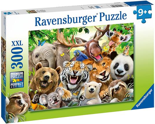 Ravensburger - Puzzle Selfie selvatico, 300 Pezzi XXL, Età Raccomandata 9+ Anni - 2