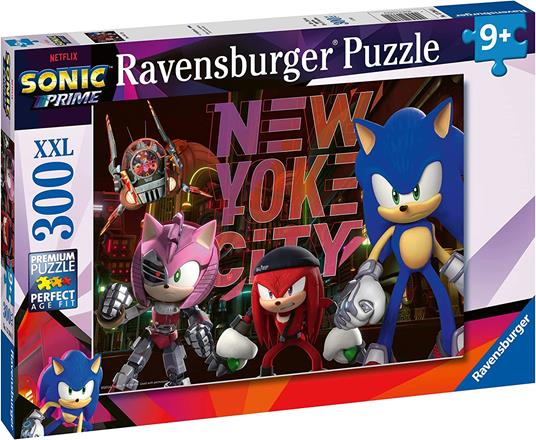 Ravensburger - Puzzle Sonic, 300 Pezzi XXL, Età Raccomandata 9+ Anni - 2