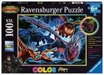 Ravensburger - Puzzle Dragons B, 100 Pezzi XXL, Età Raccomandata 6+ Anni