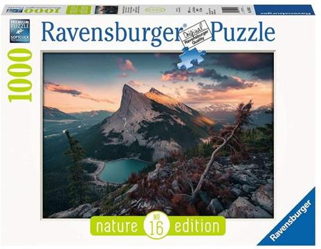 Ravensburger - Puzzle Tramonto in montagna, Collezione Nature Edition, 1000 Pezzi, Puzzle Adulti