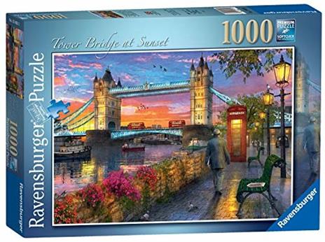 Ravensburger - Puzzle Tower Bridge al tramonto, 1000 Pezzi, Puzzle Adulti