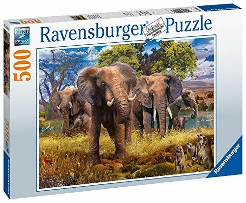 Ravensburger - Puzzle Famiglia di Elefanti, 500 Pezzi, Puzzle Adulti - 6