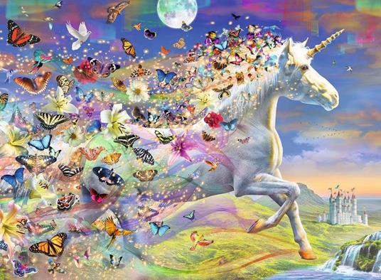 Ravensburger - Puzzle Unicorno e le sue Farfalle, 500 Pezzi, Puzzle Adulti - 3