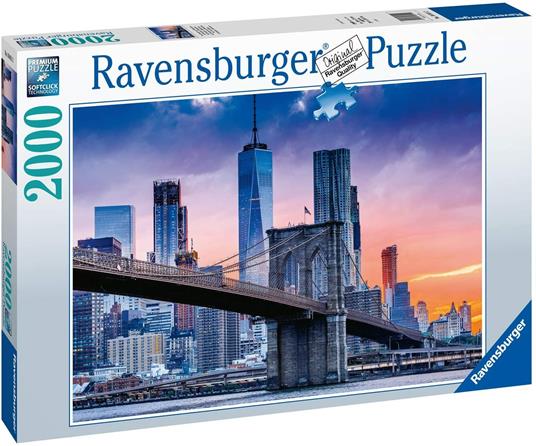 Ravensburger - Puzzle Da Brooklyn a Manhattan, 2000 Pezzi, Puzzle Adulti - 4