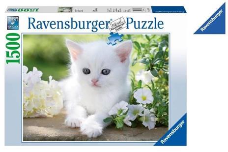 Ravensburger - Puzzle Gattino Bianco, 1500 Pezzi, Puzzle Adulti - 10