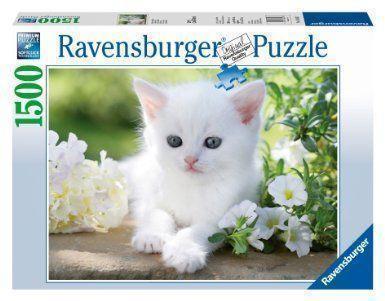 Ravensburger - Puzzle Gattino Bianco, 1500 Pezzi, Puzzle Adulti - 3