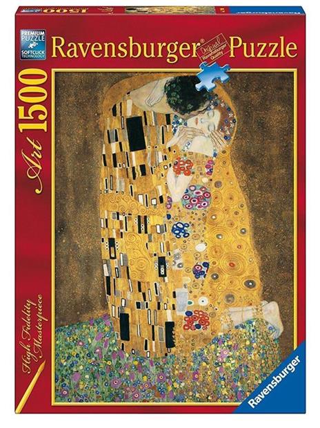 Ravensburger - Puzzle Klimt: Il Bacio, Art Collection, 1500 Pezzi, Puzzle Adulti