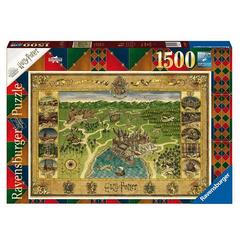 Ravensburger - Puzzle Mappa di Hogwarts, 1500 Pezzi, Puzzle Adulti