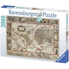 Ravensburger - Puzzle Mappamondo 1650, 2000 Pezzi, Puzzle Adulti