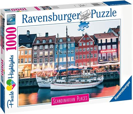 Ravensburger - Puzzle Copenhagen, Danimarca, Collezione Scandinavian Places, 1000 Pezzi, Puzzle Adulti - 2
