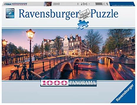 Ravensburger - Puzzle Una sera ad Amsterdam, Collezione Panorama, 1000 Pezzi, Puzzle Adulti - 2