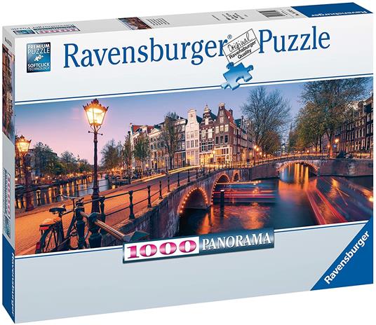 Ravensburger - Puzzle Una sera ad Amsterdam, Collezione Panorama, 1000 Pezzi, Puzzle Adulti - 3