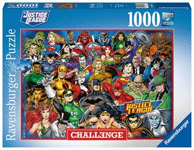 Giocattolo Ravensburger - Puzzle DC Comics Challenge, Collezione Challenge, 1000 Pezzi, Puzzle Adulti Ravensburger