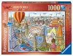 Ravensburger - Puzzle Giro del mondo in 80 giorni, 1000 Pezzi, Puzzle Adulti