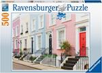 Ravensburger - Puzzle Case Colorate Londinesi, 500 Pezzi, Puzzle Adulti