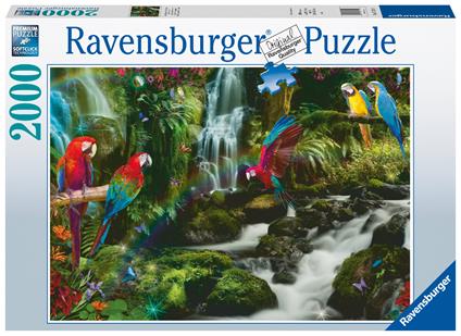 Ravensburger - Puzzle Il paradiso dei pappagalli, 2000 Pezzi, Puzzle Adulti
