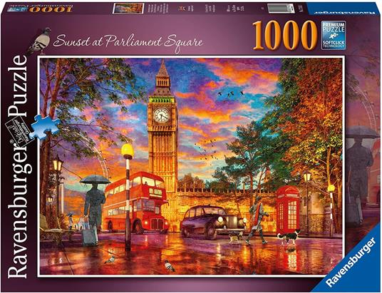 Ravensburger - Puzzle Piazza del Parlamento, Londra, 1000 Pezzi, Puzzle Adulti