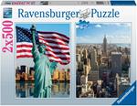 Ravensburger - Puzzle New York, 2x500 Pezzi, Puzzle Adulti