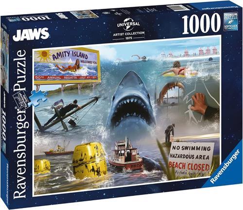 Ravensburger - Puzzle Jaws - Lo squalo, 1000 Pezzi, Puzzle Adulti
