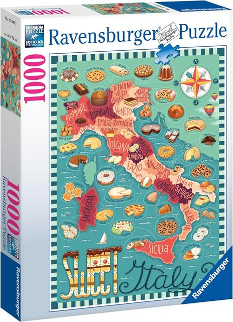 Ravensburger - Puzzle Tour del dolce in Italia, 1000 Pezzi, Idea regalo, per Lei o Lui, Puzzle Adulti - 2