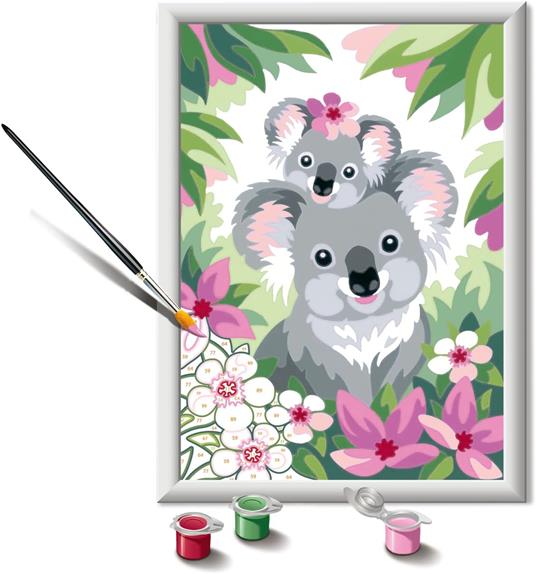 Ravensburger - CreArt Serie D: Sweet Koala, Kit per Dipingere con i Numeri, - 4