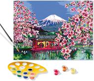 Ravensburger - CreArt La fioritura dei ciliegi in Giappone, Kit per Dipingere con i Numeri
