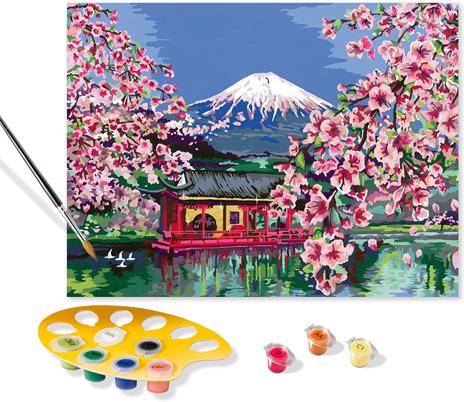 Ravensburger - CreArt La fioritura dei ciliegi in Giappone, Kit per Dipingere con i Numeri