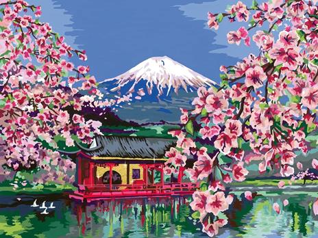 Ravensburger - CreArt La fioritura dei ciliegi in Giappone, Kit per Dipingere con i Numeri - 3