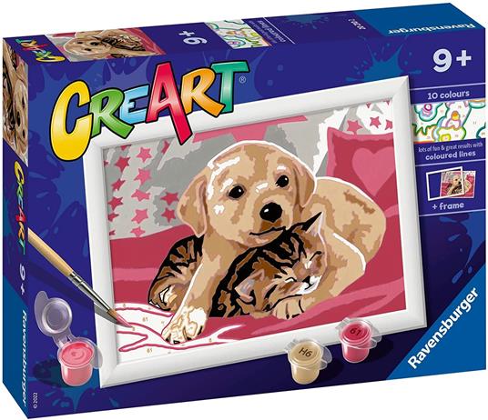 Ravensburger - CreArt Serie E: Sulla coperta, Kit per Dipingere con i Numeri, - 2