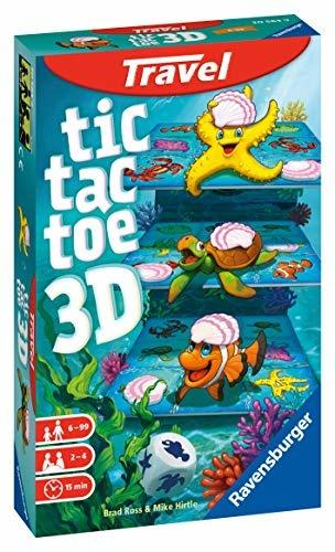 Ravensburger - Tic Tac Toe 3D Travel Game, Gioco Tris Tascabile, 2-4 Giocatori, 6+ Anni - 2
