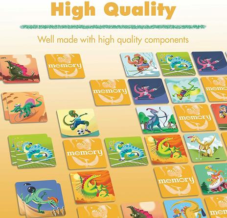 Ravensburger - Memory Dinosauri Sportivi, 72 Tessere, Gioco Da Tavolo, 4+ Anni - 3