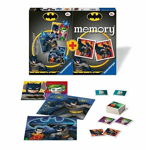 Ravensburger - Multipack Batman, Memory 48 Carte + 3 PuzzleBambino da 25/36/49 pezzi, 4+ Anni - 3