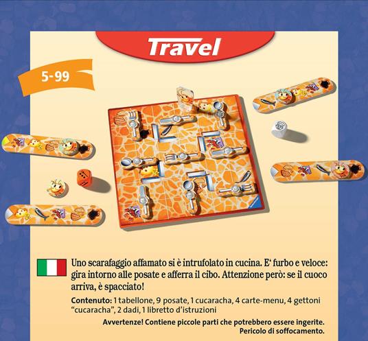 Ravensburger - La Cucaracha Travel Edition, Gioco da Tavolo Tascabile, 2-4 Giocatori, 5+ Anni - 4