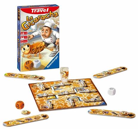 Ravensburger - La Cucaracha Travel Edition, Gioco da Tavolo Tascabile, 2-4 Giocatori, 5+ Anni - 5