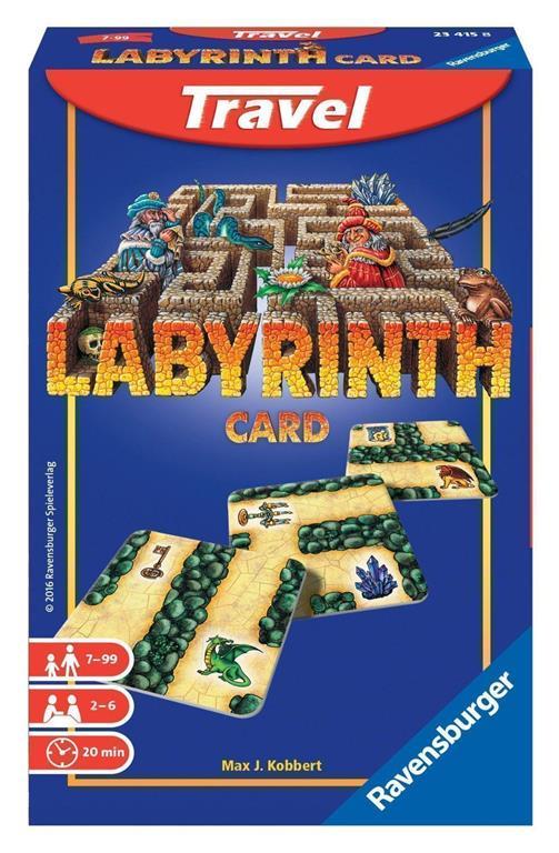 Ravensburger - Labyrinth Travel Edition, Gioco di Carte Tascabile, 2-6 Giocatori, 7+ Anni