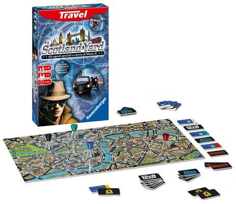 Ravensburger - Scotland Yard Travel Edition, Gioco da Tavolo Tascabile, 2-4 Giocatori, 8+ Anni - 3