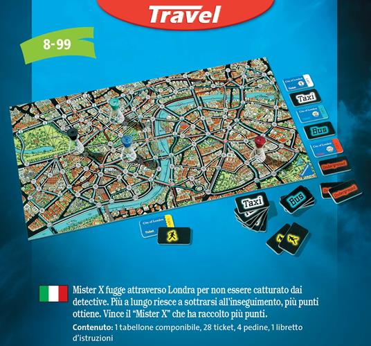 Ravensburger - Scotland Yard Travel Edition, Gioco da Tavolo Tascabile, 2-4 Giocatori, 8+ Anni - 4