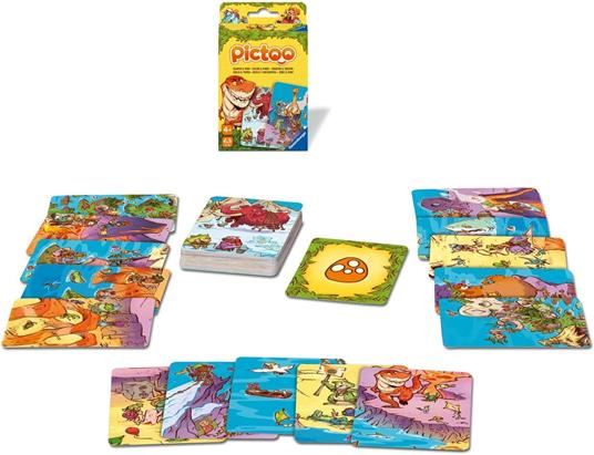 Ravensburger - Pictoo Dino, Gioco di Carte 4 Anni in su, Gioco di Famiglia, da 2 a 6 Giocatori, Edizione Italiana - 4